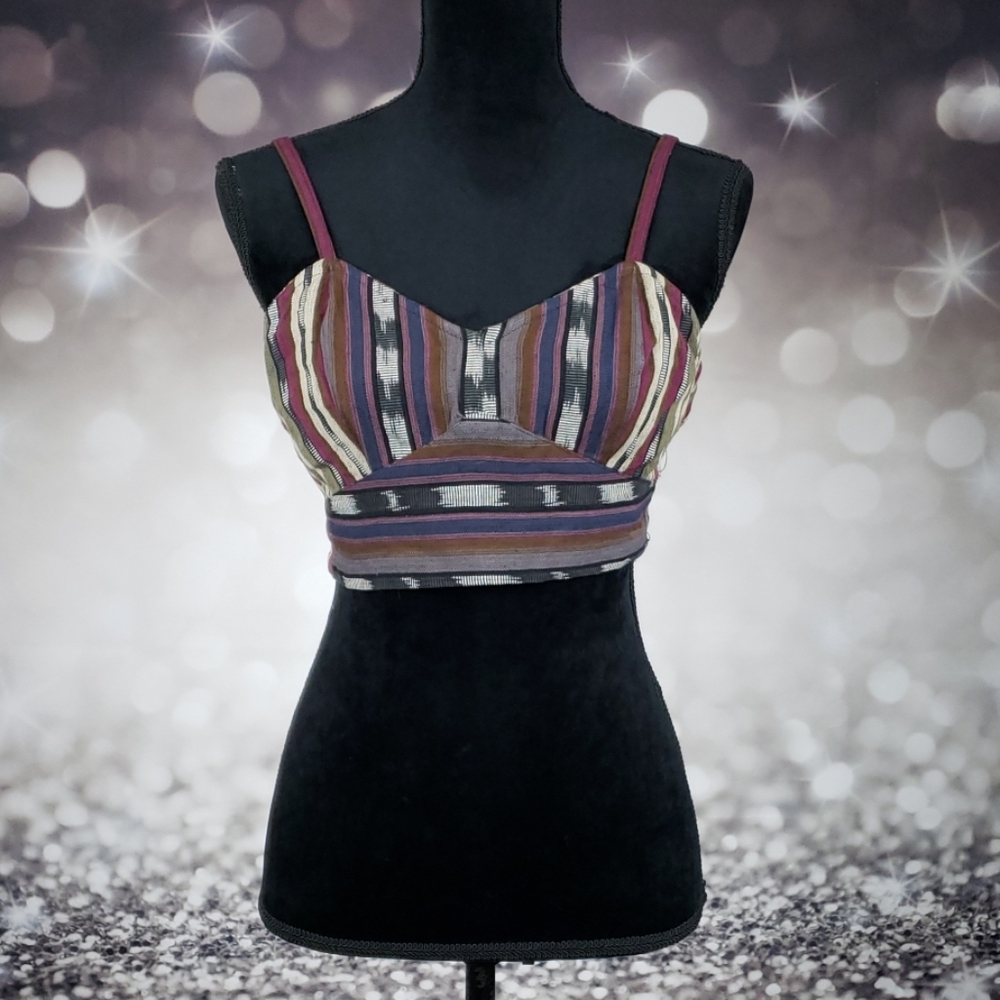 NWT Boho Crop Top Adjustable Straps Angie Medium